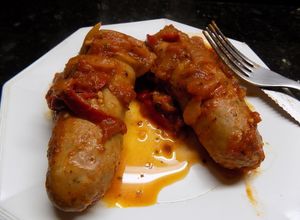 Una foto de Chorizos a la pomarola al disco