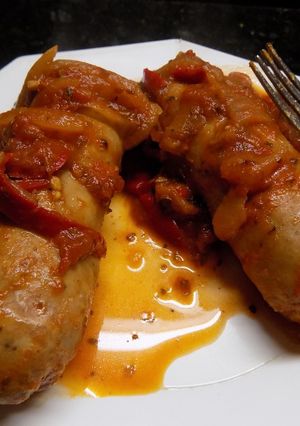 Una foto de Chorizos a la pomarola al disco