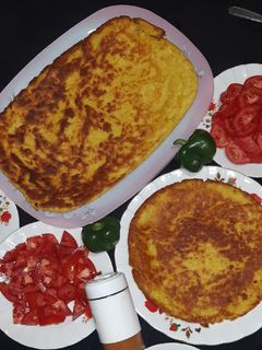 عکسی از دستور کو کو مرغ 🐓و سیب زمینی🥔 خوشمزه