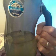 A picture of Lemon Lime Water Detox {Drink when mixture is very cold =)}.