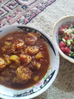 عکسی از دستور قلیه میگو