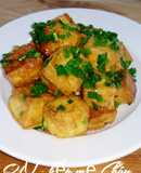 Đậu hũ rim mỡ hành