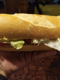 Una foto de Sándwich de jamón de pavo
