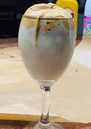 A picture of Dalgona coffee.