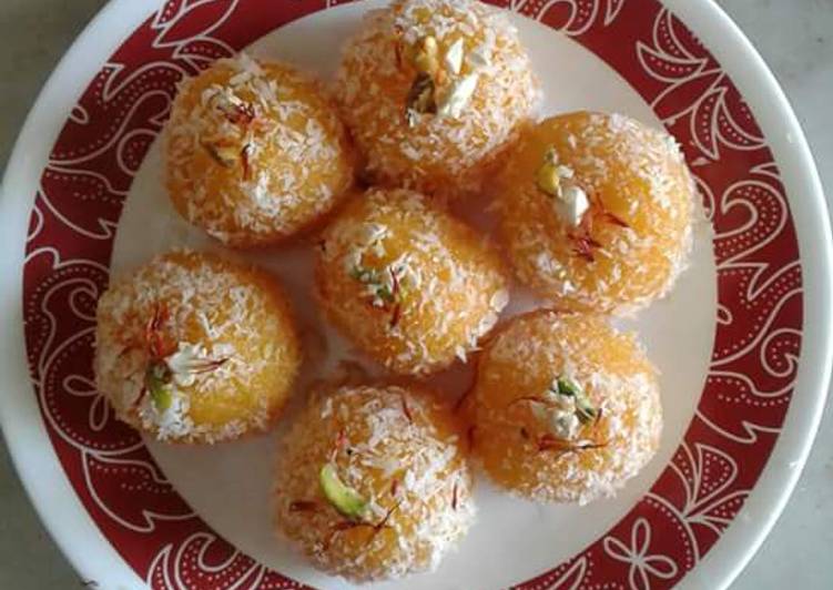 Simple Way to Prepare Favorite Coconut ladoo mango flavoured