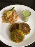 Fresh Green Chholia { CHANA }Kabab With Mint Dip & Spicy Onion 🧅 Salad … Winter Special