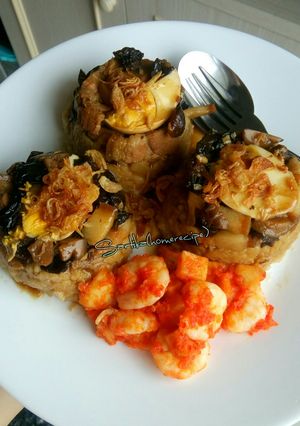Foto resep Nasi tim samcan(pork belly) / nasi tim babi / nasi tim ala me 🥰