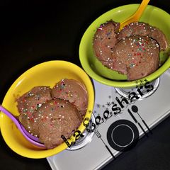 A picture of Home made chocolate ice cream.