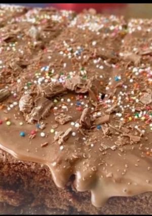 A picture of Chocolate sheet cake.