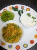 Little Millet Khichdi with Vegetables & Moong Sprouts ---- A Wholesome Platter