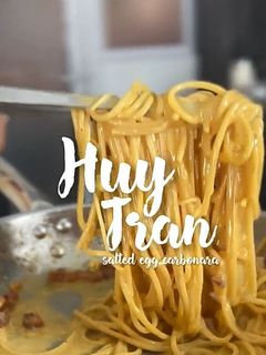 Hình của món Mì Ý Carbonara Trứng Muối.