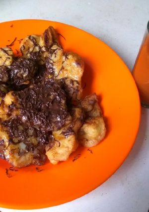 Foto resep Hot Thai tea +pisgor topping coklat