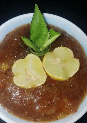 A picture of Nimbu crush chtuney.