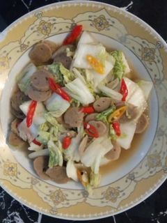 Foto resep Oseng Sawi Putih Bakso