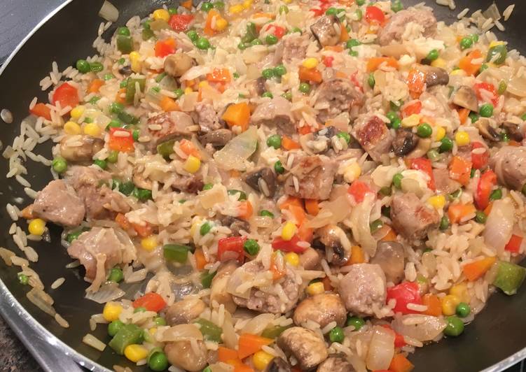 Recipe of Super Quick Homemade Sausage Jambalaya (Mild)