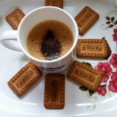 A picture of Instant hot coffee.
