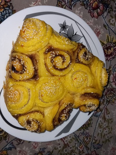 عکسی از دستور نان رولی نارگیلی