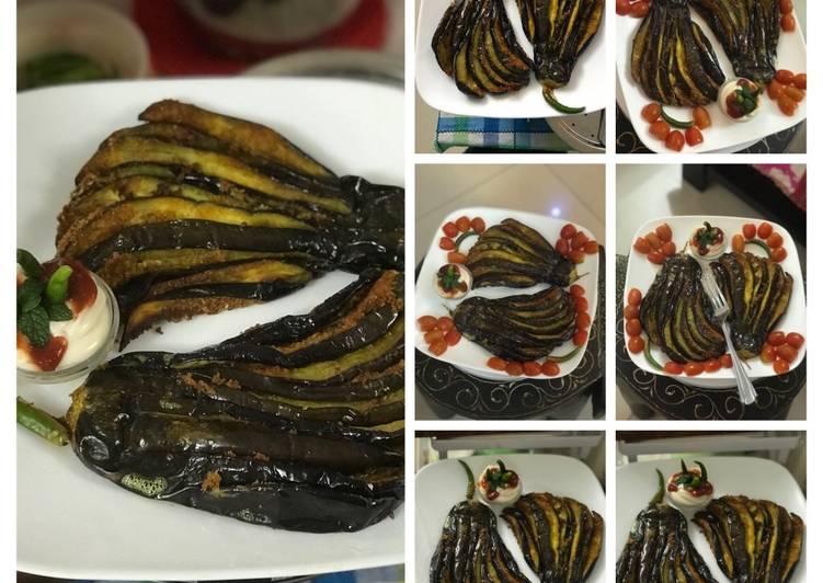 Step-by-Step Guide to Make Any-night-of-the-week Fried Eggplant 🍆 : (Baingan 🍆 Bajji/Pakore) 💁🏻‍♀️😋