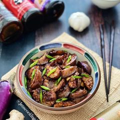 A picture of Chinese Eggplant with Spicy Garlic Sauce.