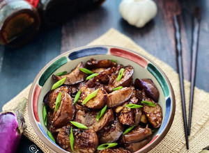 A picture of Chinese Eggplant with Spicy Garlic Sauce.