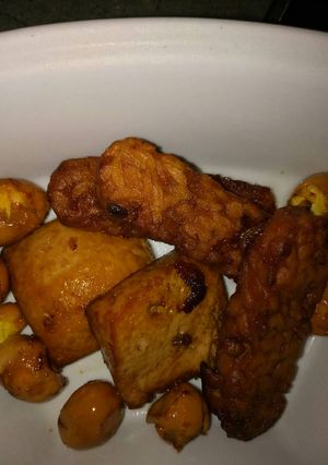 Foto resep Bacem tempe tahu n telur puyuh