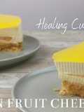 No-Bake Grapefruit Passion Fruit Cheesecake