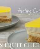 No-Bake Grapefruit Passion Fruit Cheesecake