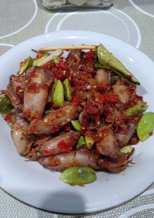 Foto resep Sambel mercon cumi petai