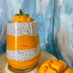 A picture of Mango Chia Seed Pudding.