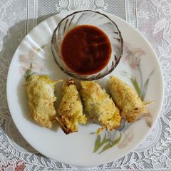 A picture of Cheese&Egg Stuffed squid.
