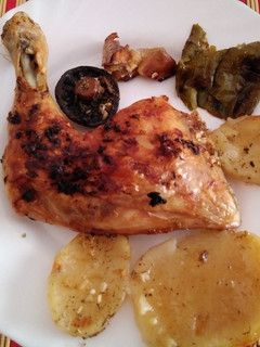 Una foto de Pierna de pollo al brandy
