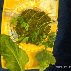 A picture of Palak Batua and Broccoli ka saag.
