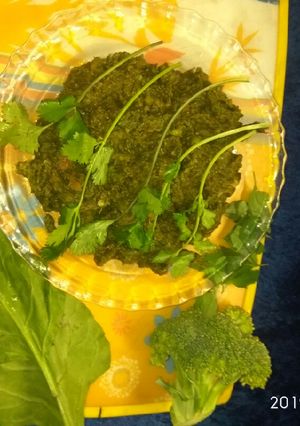 A picture of Palak Batua and Broccoli ka saag.