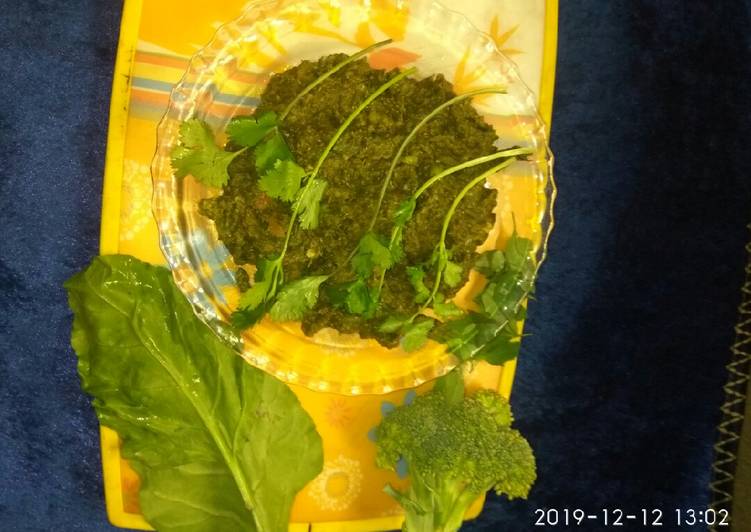 Palak Batua and Broccoli ka saag