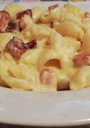 O poză a rețetei Paste Carbonara.