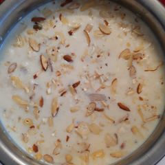 A picture of Coconut and dry fruits kheer.