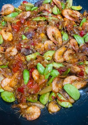 Foto resep Sambal udang pete