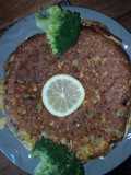 Tortilla de arvejas, zanahoria, y calabacín