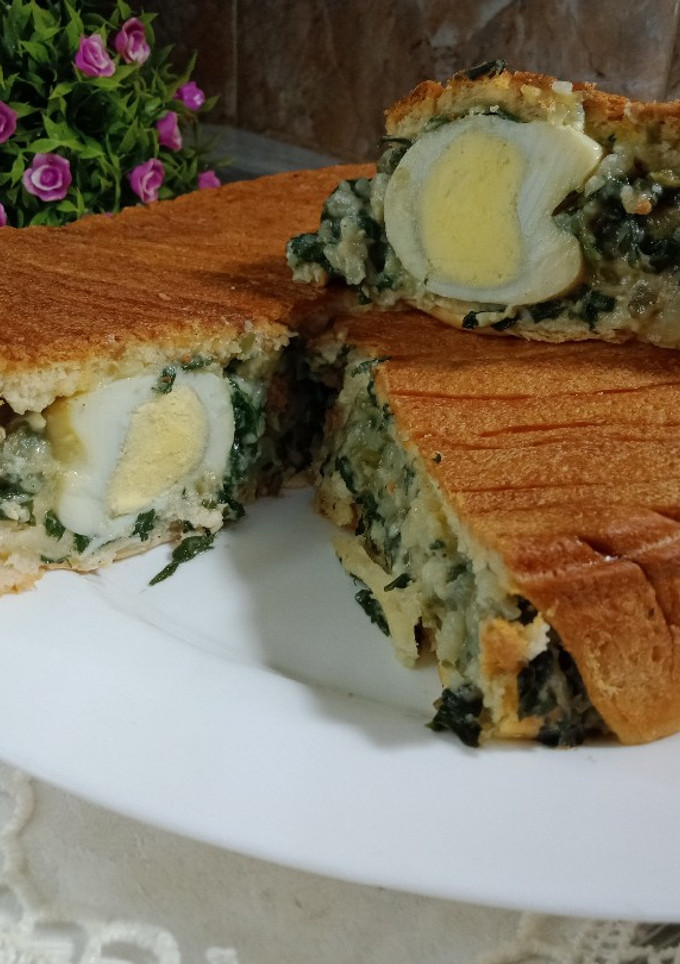 صورة لوصفة فطيرة بدون لحم🍖بحشوة إقتصادية👌جربيها راح تولي مدمنة عليها🤤😋