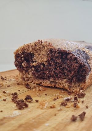 Una foto de Budín marmolado saludable