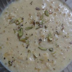 A picture of Sagodana and suji kheer.