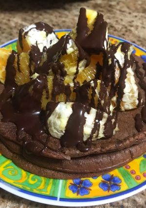 Una foto de Tortitas de chocolate FIT