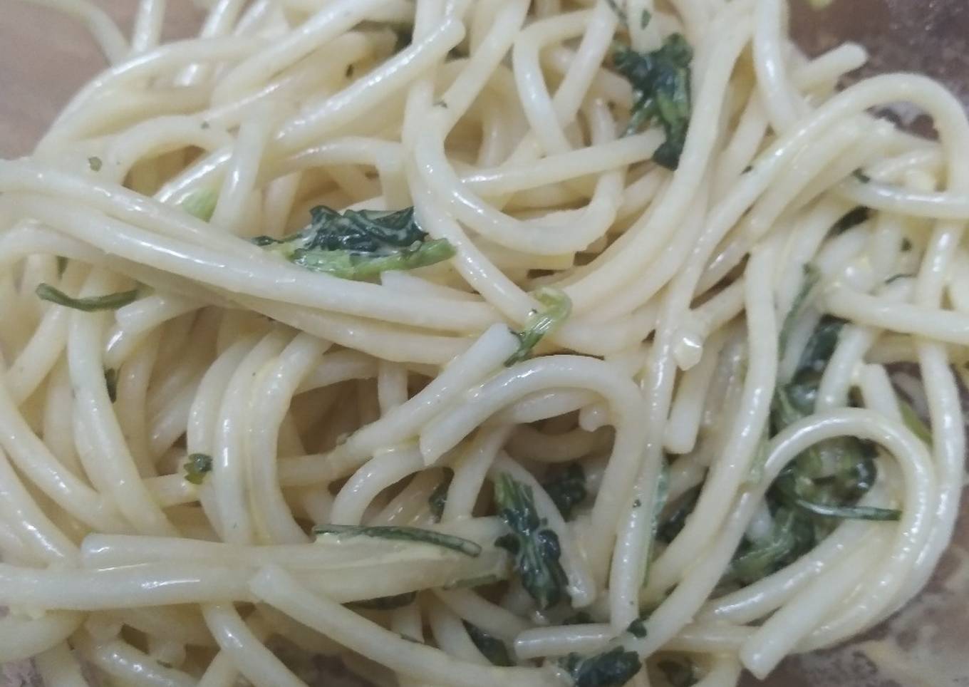 Spaghetti a la cilantro 😋