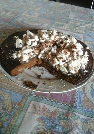 Una foto de Torta de chocolate y peras