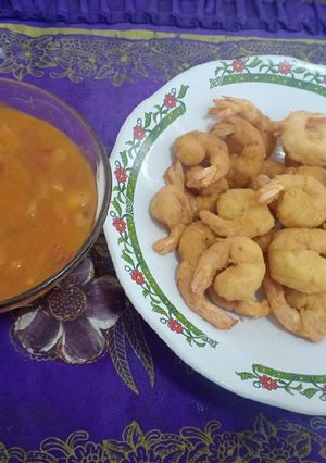 Foto resep Udang goreng tepung saus asam manis