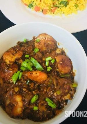 A picture of Chinese Orange Prawns.