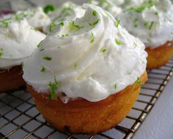 Popular Cuisine Coconut Lime Cupcakes with Coconut Cream Cheese Frosting Delicious and Healthy