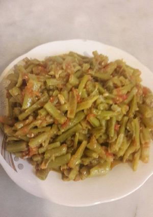 صورة لوصفة فاصولية بزيت او لوبية بزيت