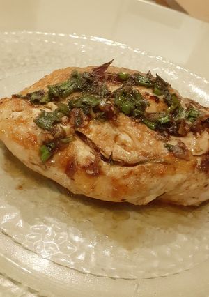 Una foto de Pollo al verdeo