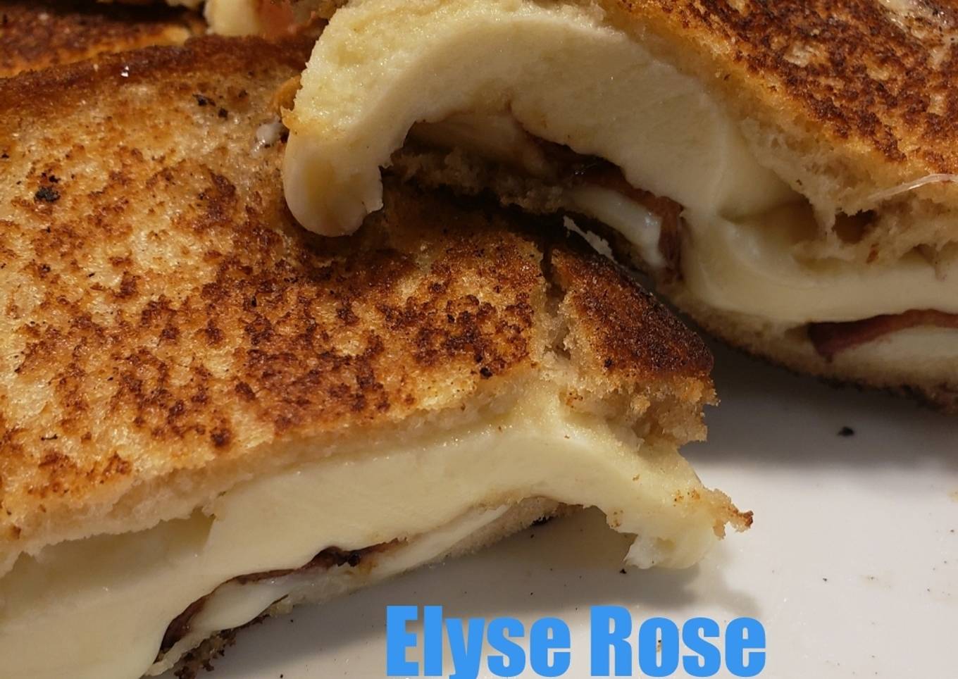 fried cheese with bacon
